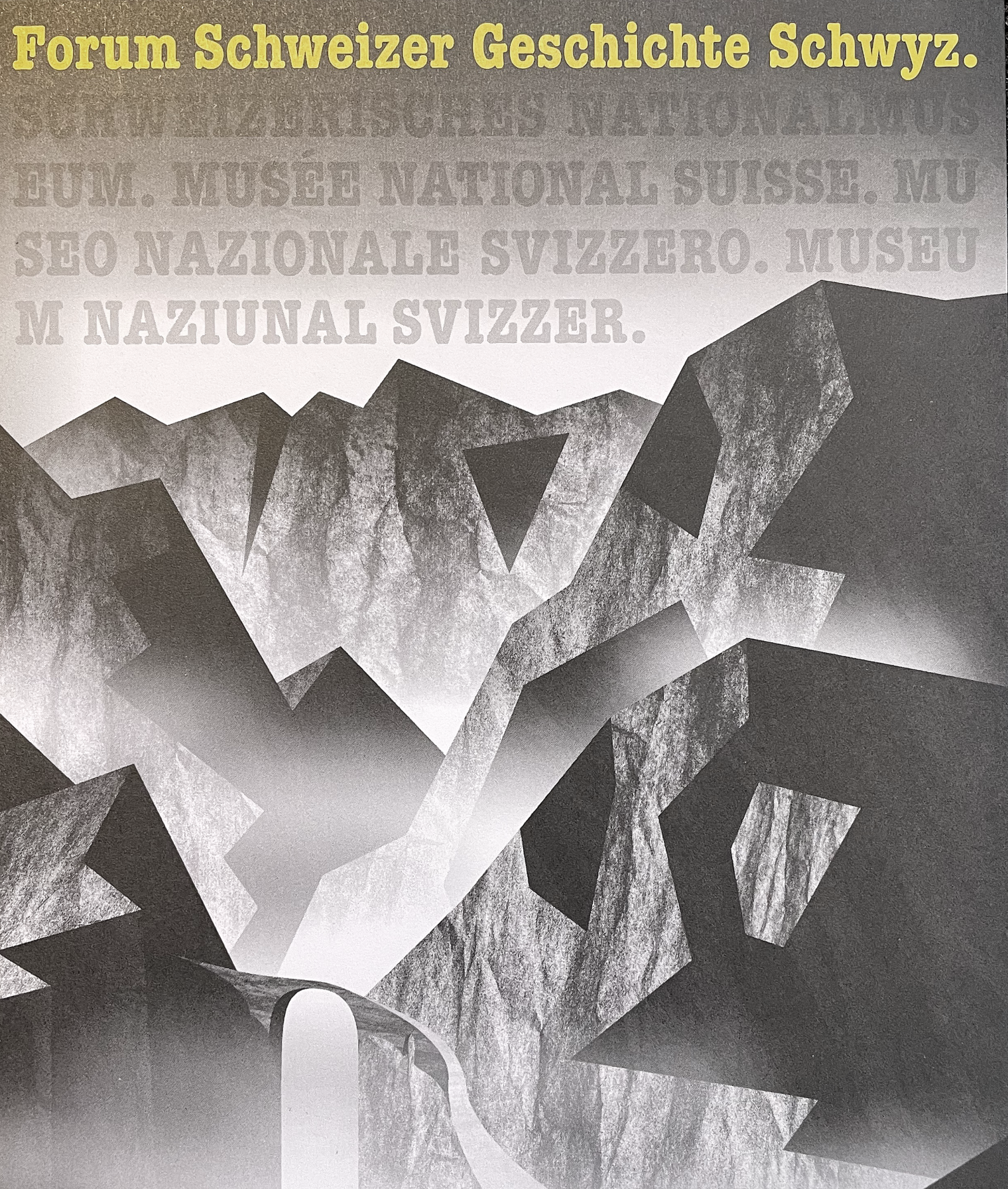 Flyer der Ausstellung Sagenhafter Alpenraum. Sagen aus den Alpen. Schweizerisches Nationalmuseum Zürich. Szenografie und Gestaltungskonzept von Martina Nievergelt