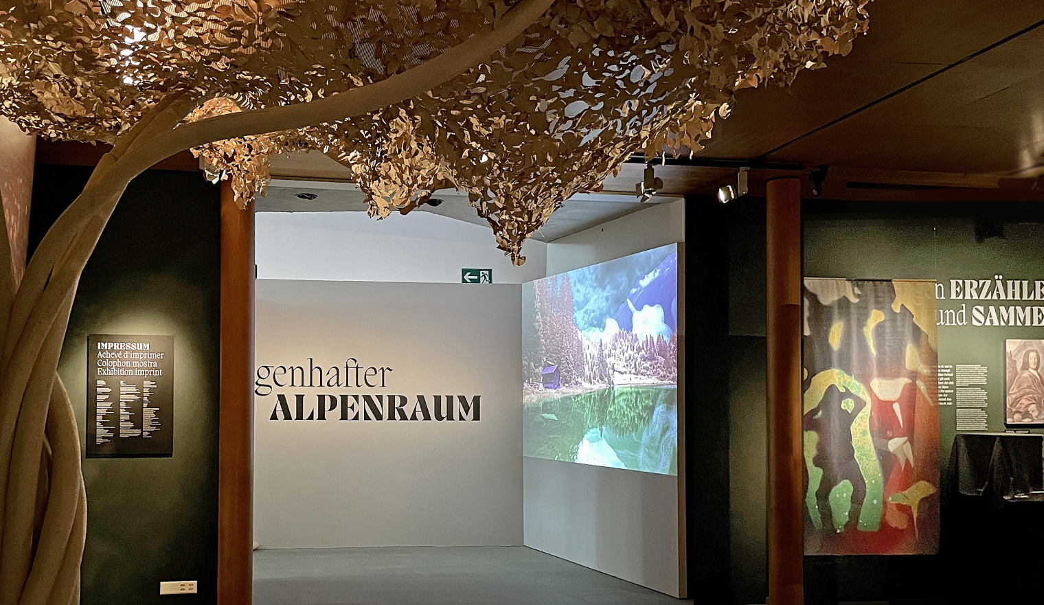 Ausstellung Sagenhafter Alpenraum. Sagen aus den Alpen. Im Schweizerisches Nationalmuseum Zürich. Szenografie und Gestaltungskonzept von Martina Nievergelt