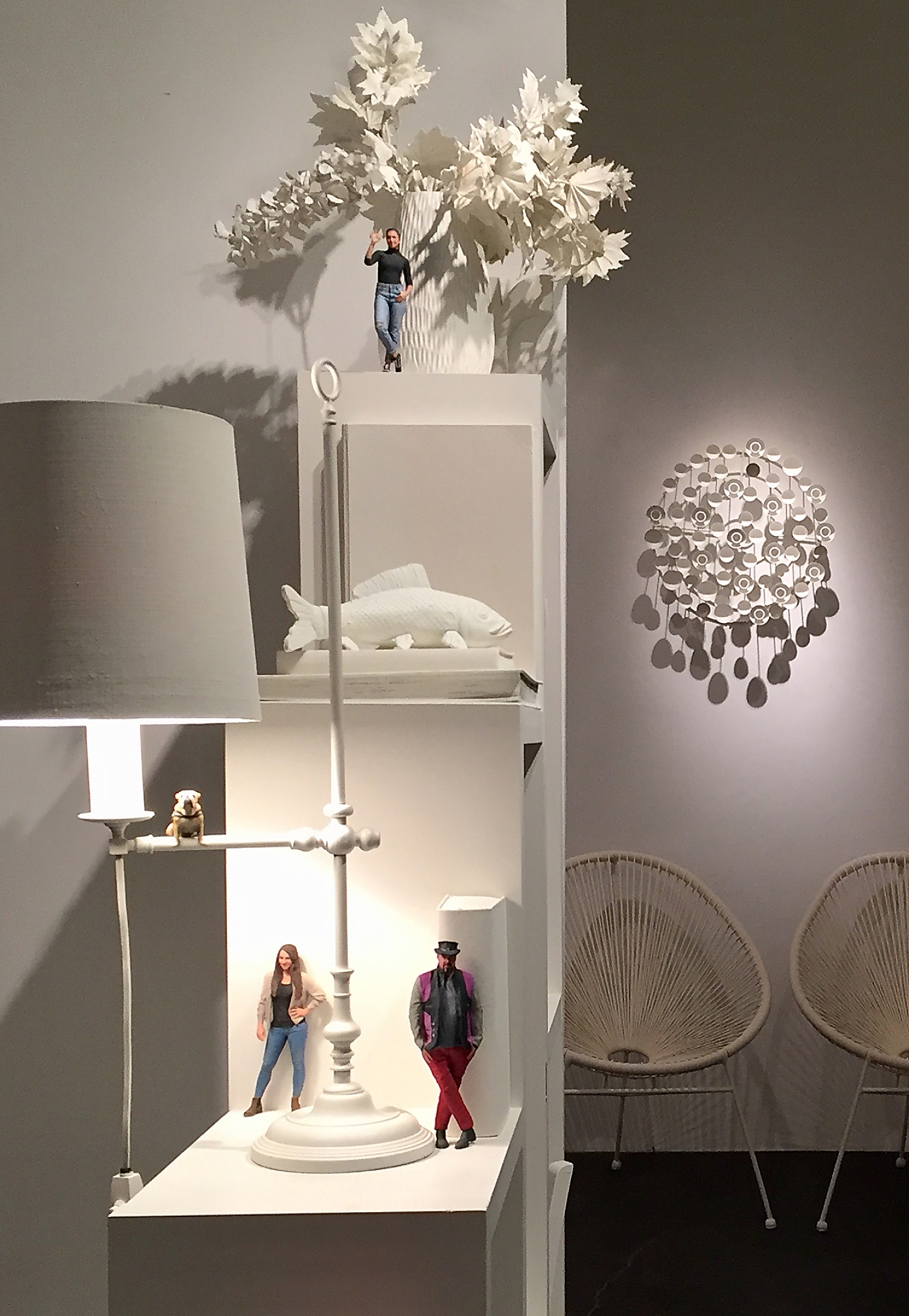 Ausstellung Twinsie. Du als 3 D Figur. Pop-up Galerie für Ifolor AG. White in White. Szenografie und Gestaltungskonzept von Martina Nievergelt