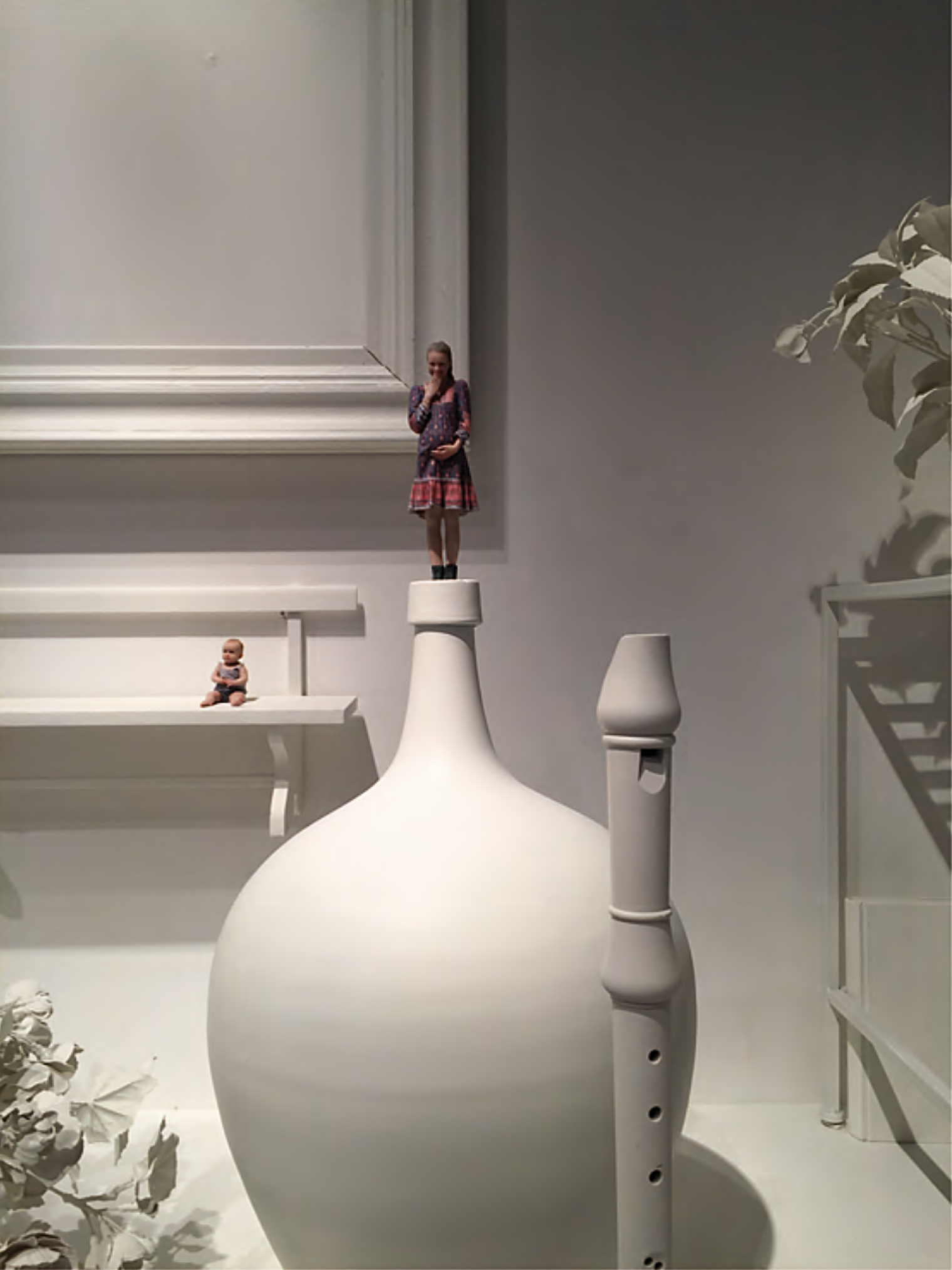 Ausstellung Twinsie. Du als 3 D Figur. Pop-up Galerie für Ifolor AG. White in White. Szenografie und Gestaltungskonzept von Martina Nievergelt