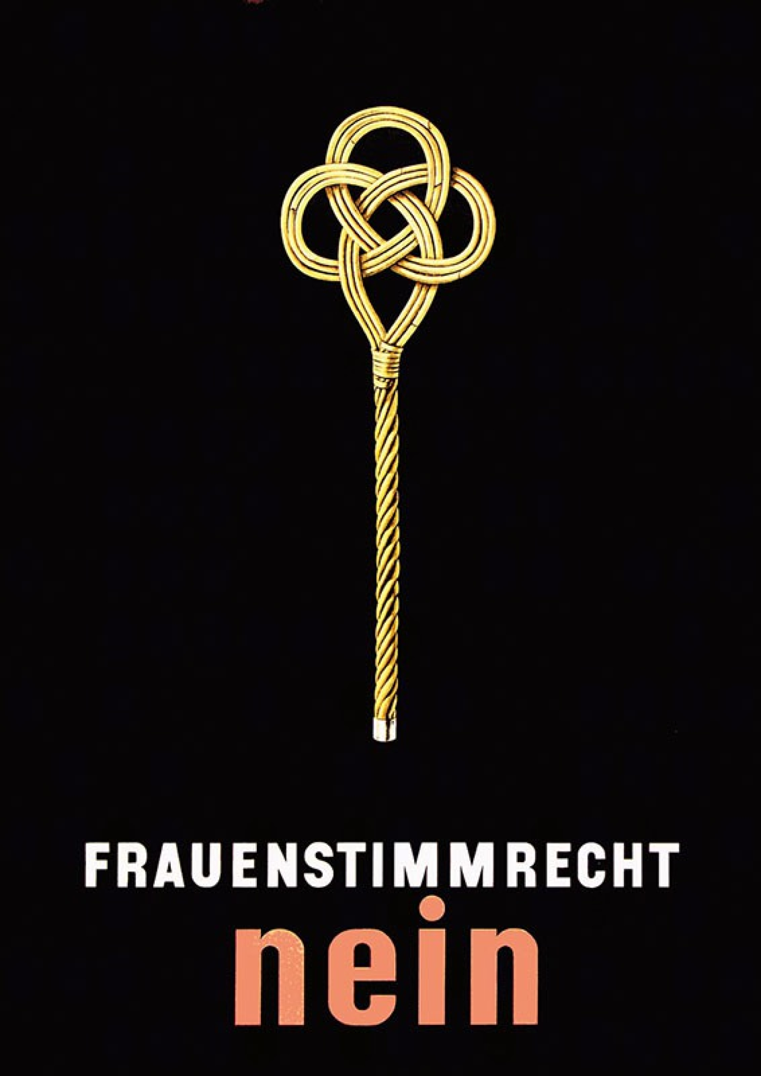 Plakat. Ausstellung Eine Stimme haben. 50 Jahre Frauenstimmrecht Luzern im Historischen Museum. Szenografie und Gestaltungskonzept von Martina Nievergelt