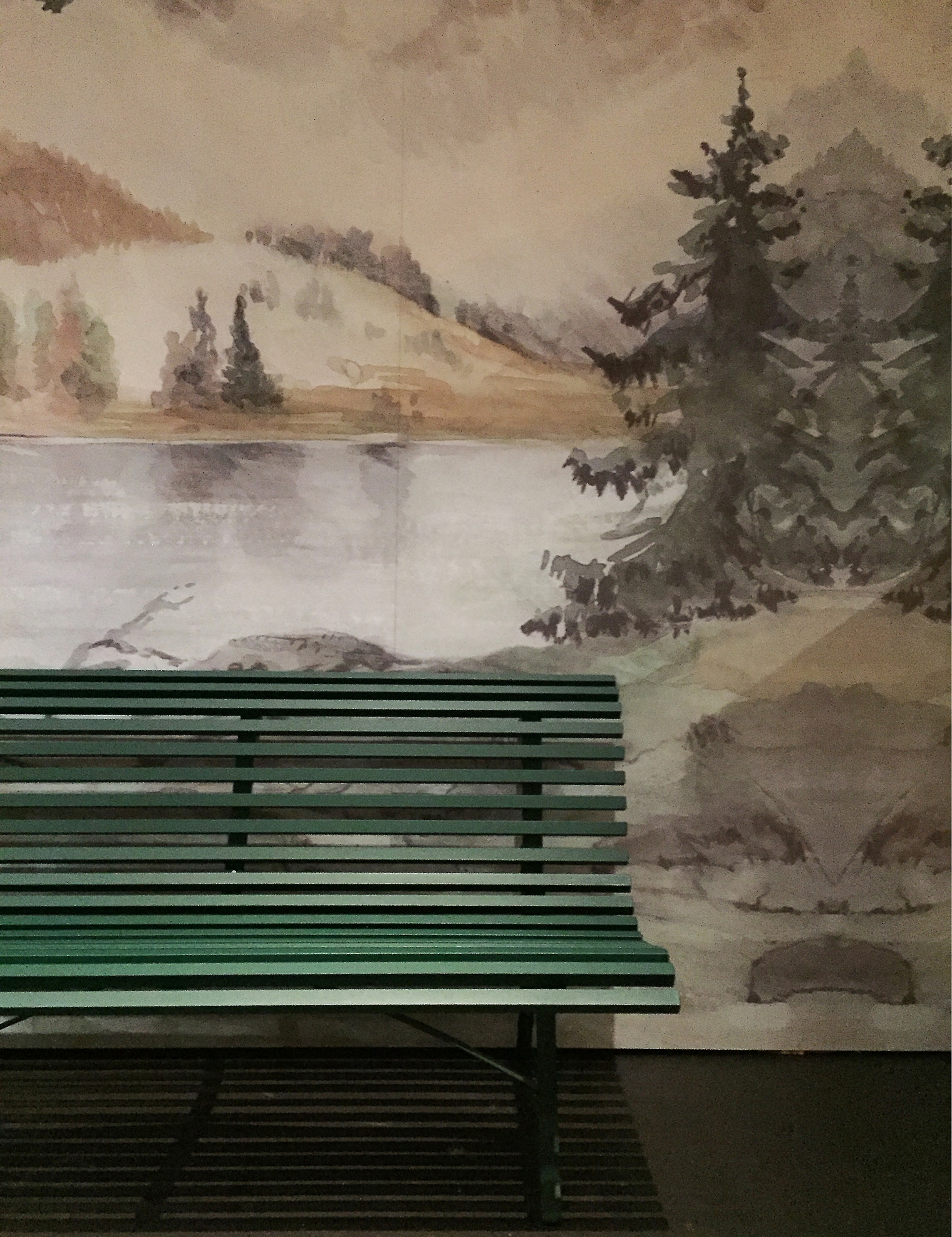 Tapete für die Ausstellung: Tierisch schweizerisch im Schweizerisches Nationalmuseum Zürich. Szenografie und Gestaltungskonzept von Martina Nievergelt