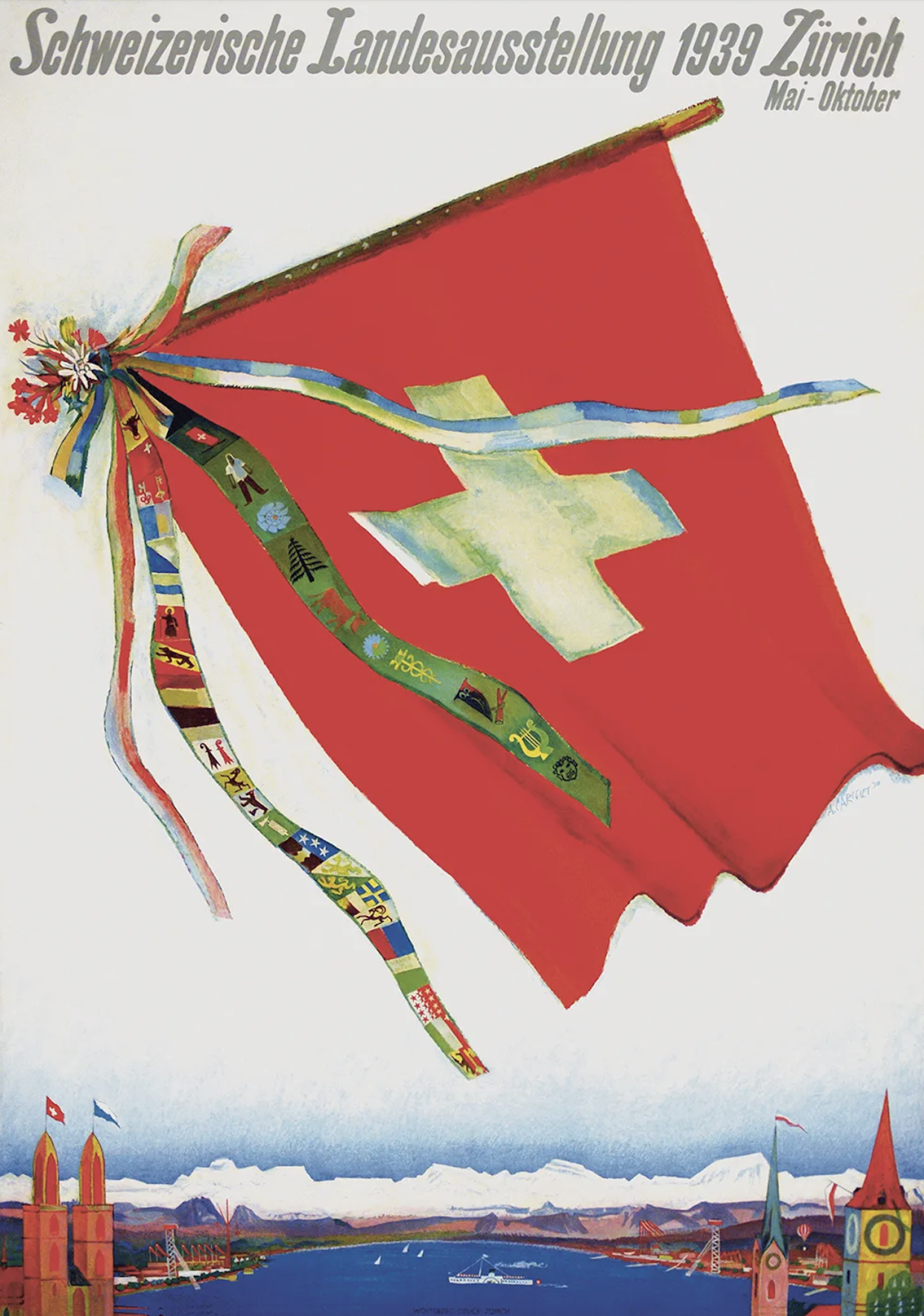 Landiplakat. Ausstellung. Alois Carigiet. Schweizerisches Nationalmuseum Zürich. Szenografie und Gestaltungskonzept von Martina Nievergelt