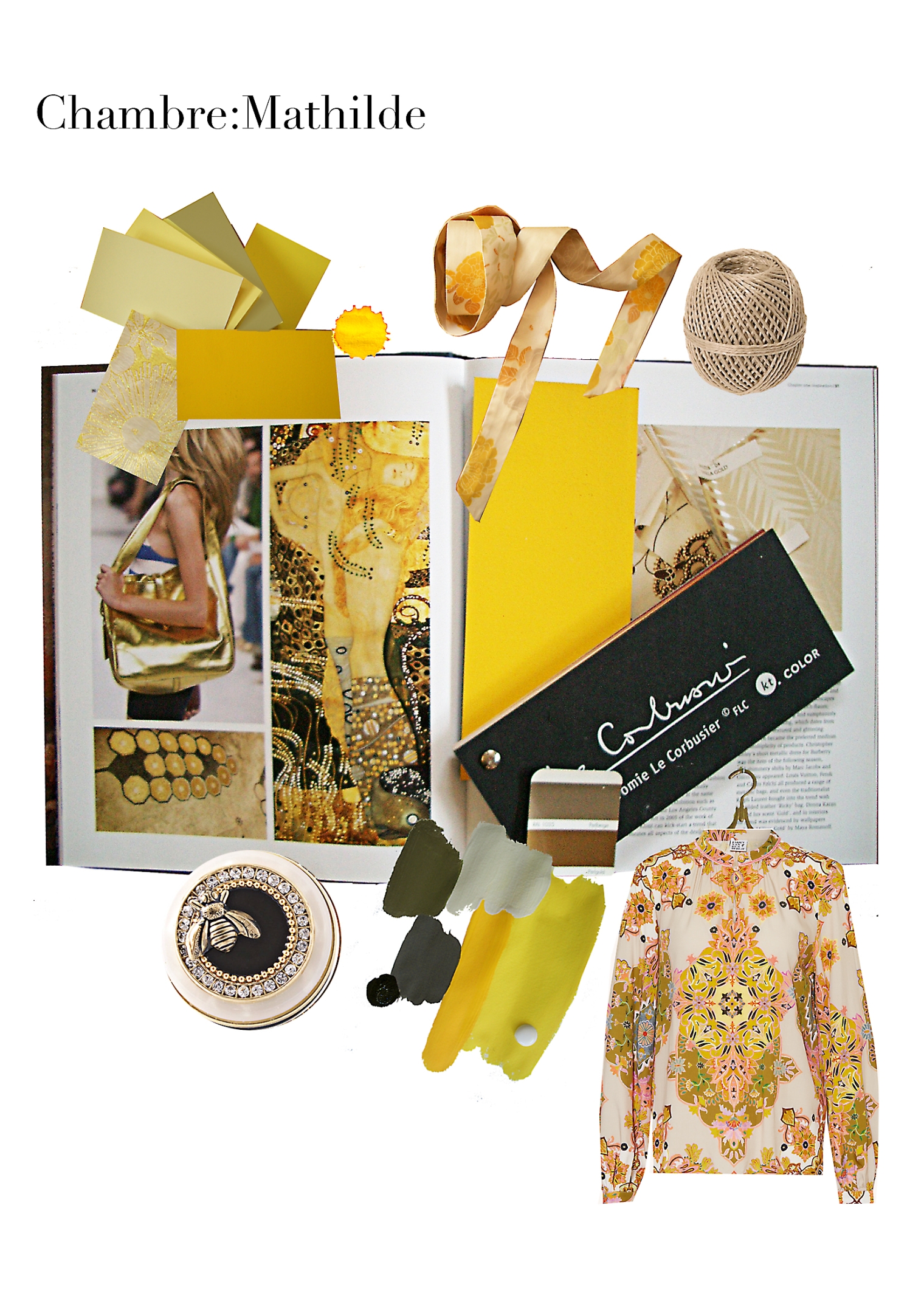 Moodboard. Zimmerausstattung. Look and Feel. Room Mathilde