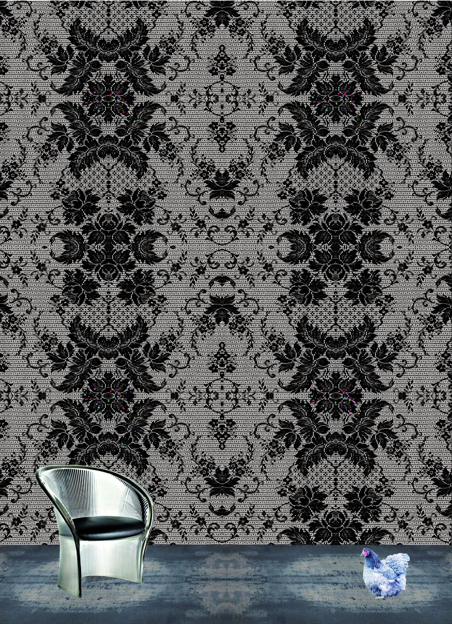 Raumvisualisierung. Wandgestaltung. Individuelle Tapete in deinem Raum. Einzelanfertigung. Tapetendesign von Martina Nievergelt